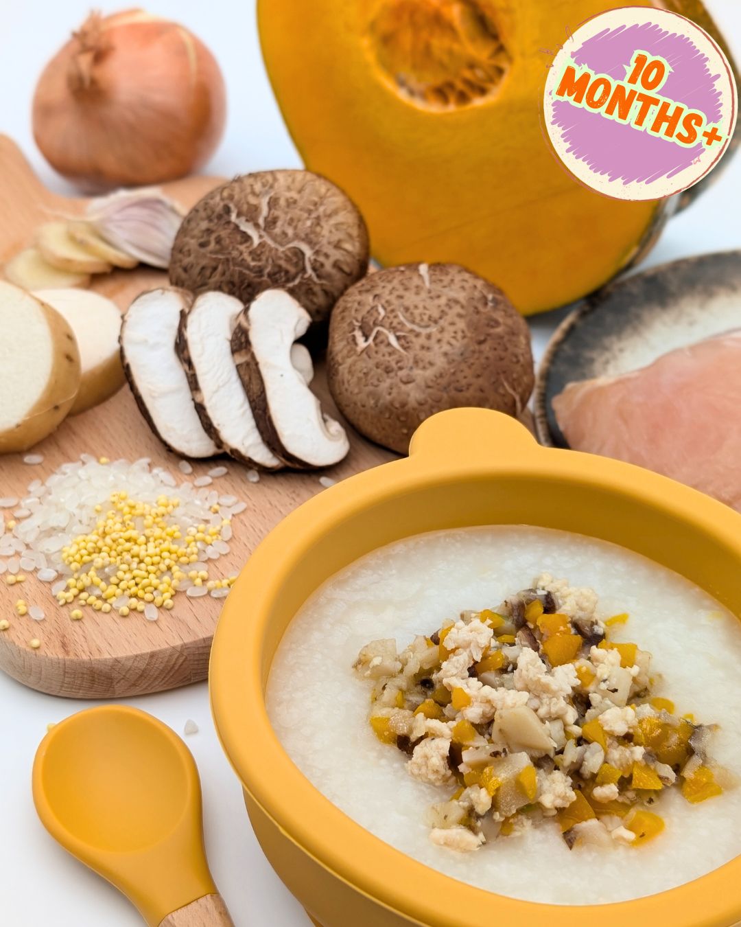 Chicken Porridge with Pumpkin, Shitake Mushroom & Chinese Yam