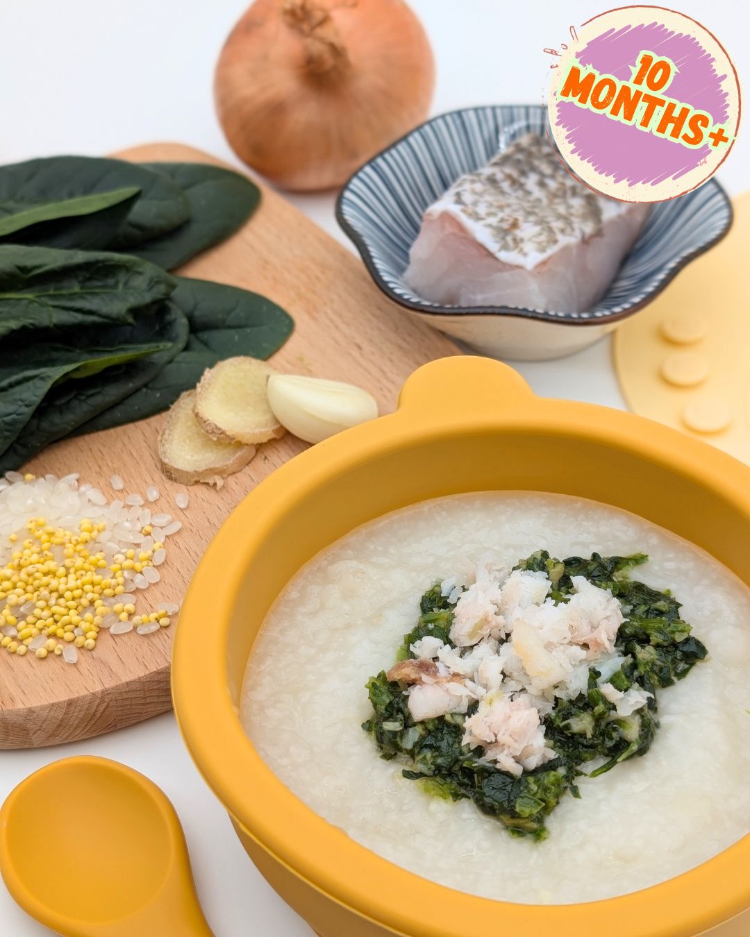 Fish Porridge with Spinach