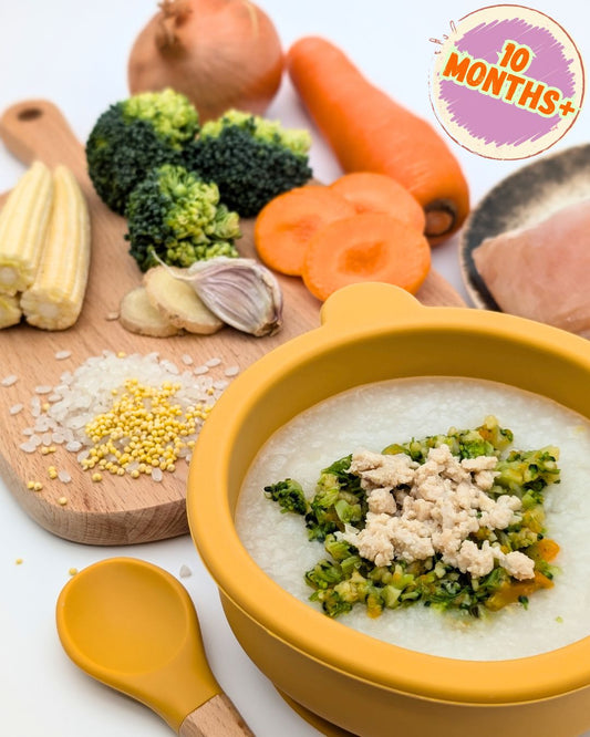 Chicken Porridge with Carrot, Broccoli & Baby Corn