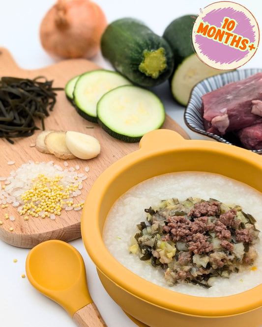 Beef Porridge with Zucchini & Seaweed
