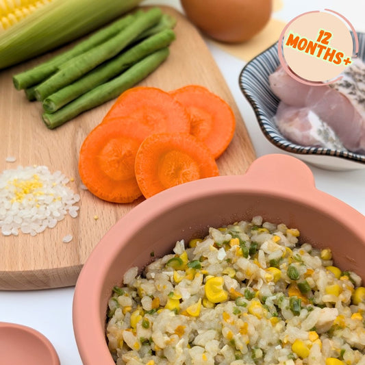 Fish Stew Rice with Long Bean, Carrot, Corn & Egg