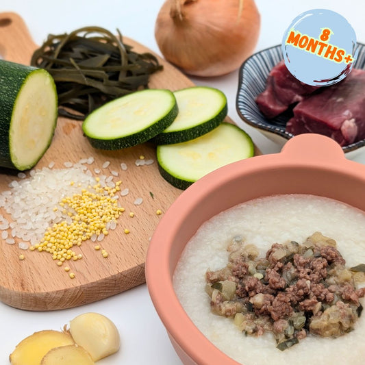 Beef Porridge with Zucchini & Seaweed