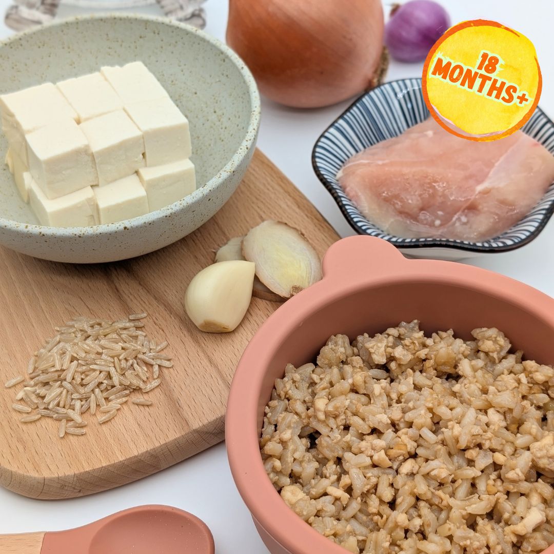 Brown Rice with Tofu & Chicken