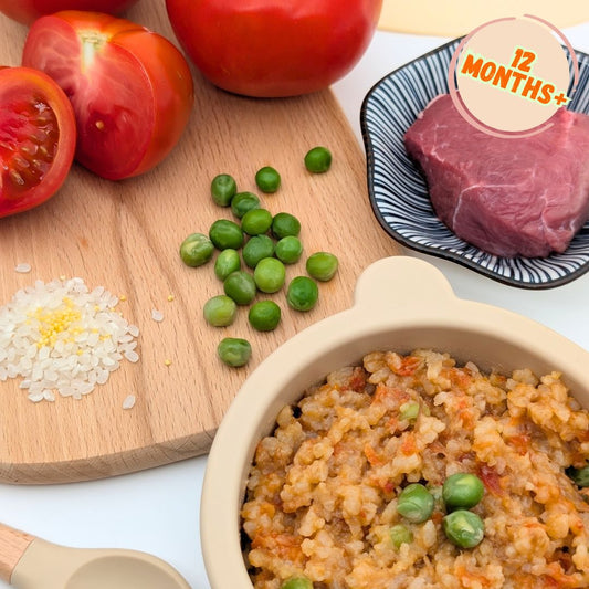 Tomato Beef Stew Rice with Green Pea
